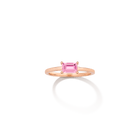 Birthstone Baguette Ring - Pink Tourmaline