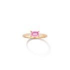 Birthstone Baguette Ring - Pink Tourmaline