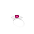 Birthstone Baguette Ring - Garnet