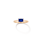 Birthstone Baguette Ring - Sapphire