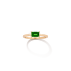 Birthstone Baguette Ring - Garnet