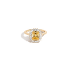 Lab Grown Yellow Canary Alexandra Ring