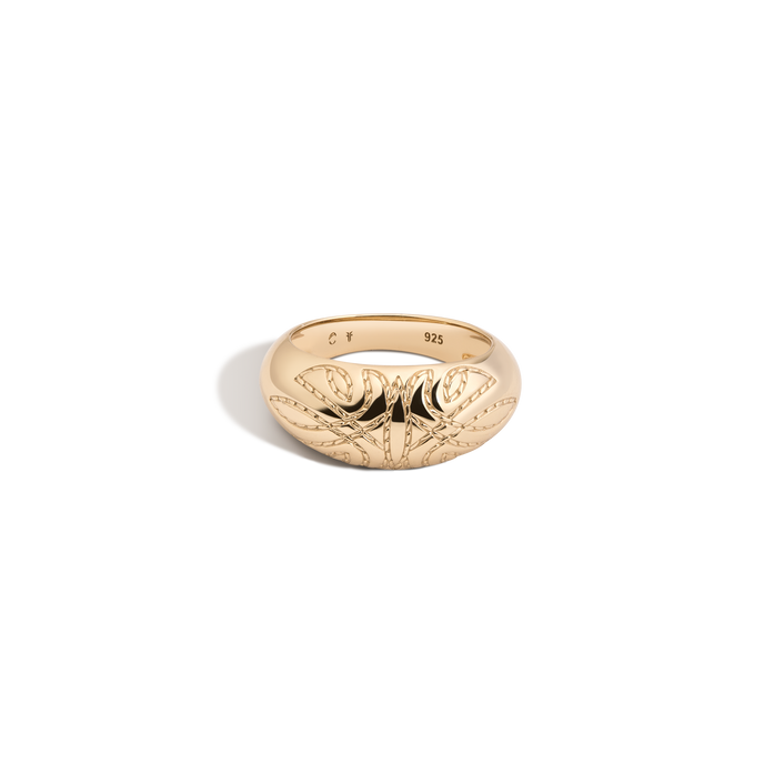 Aurate x Frye: Western Stitch Dome Ring