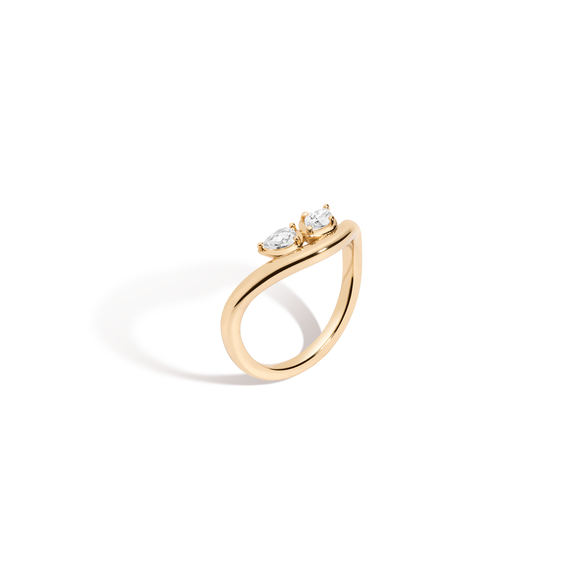 Georgian Toi et Moi Ring Vermeil Yellow Gold