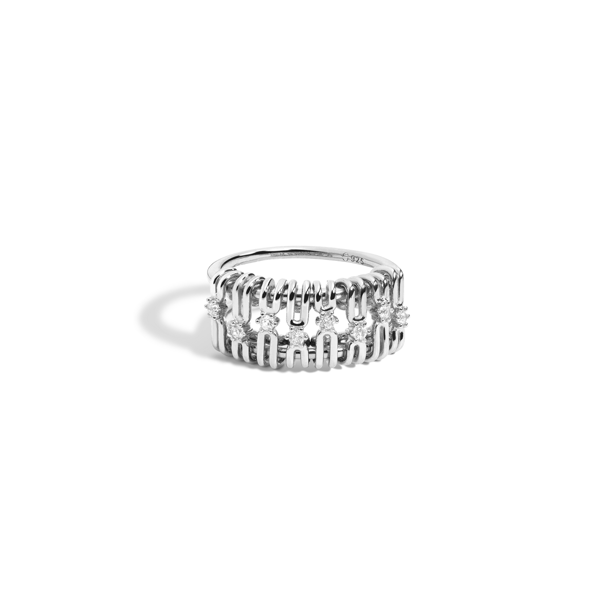 Aurate x Frye: Kinetic Spur Ring Vermeil White Gold First