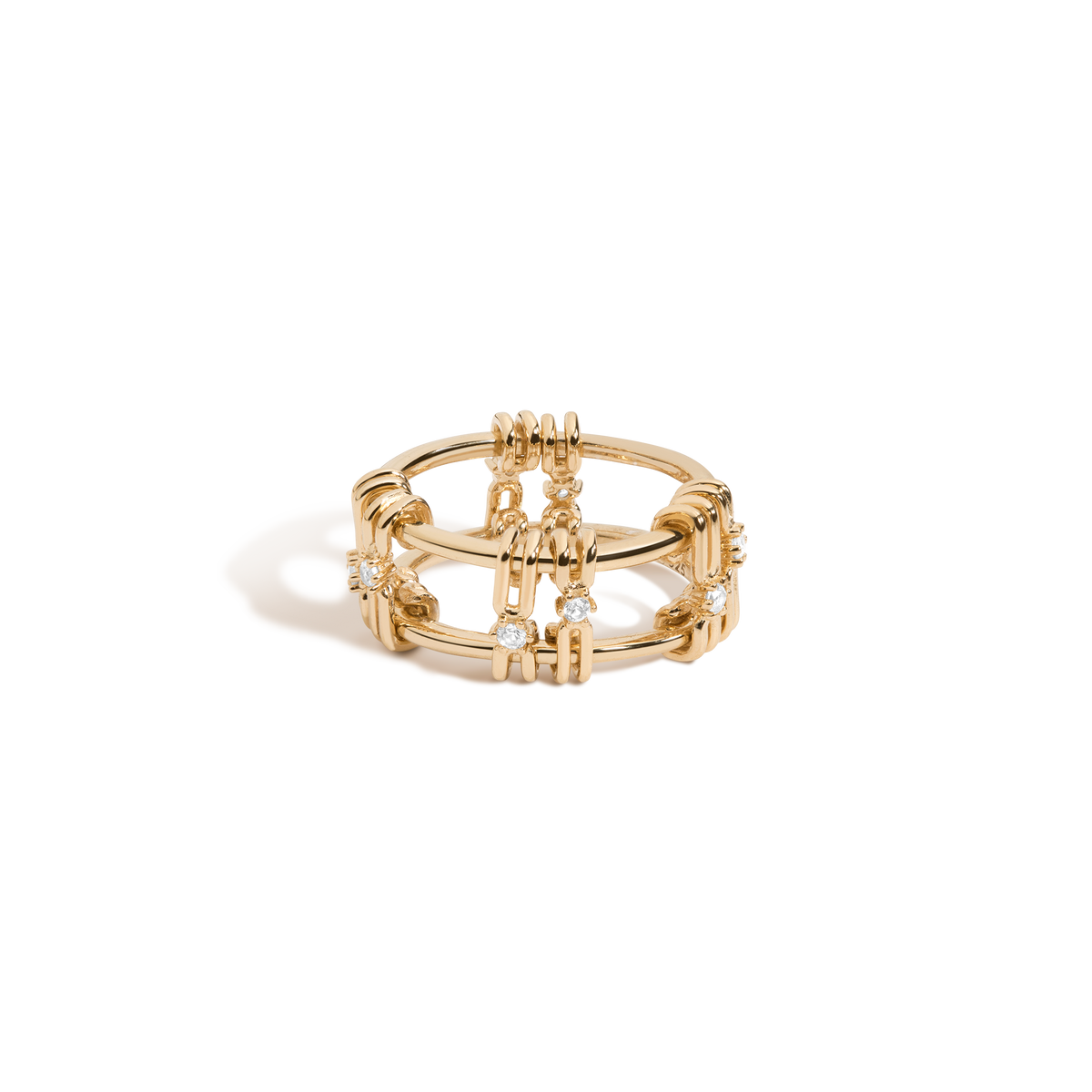 Aurate x Frye: Kinetic Spur Ring Vermeil Yellow Gold 