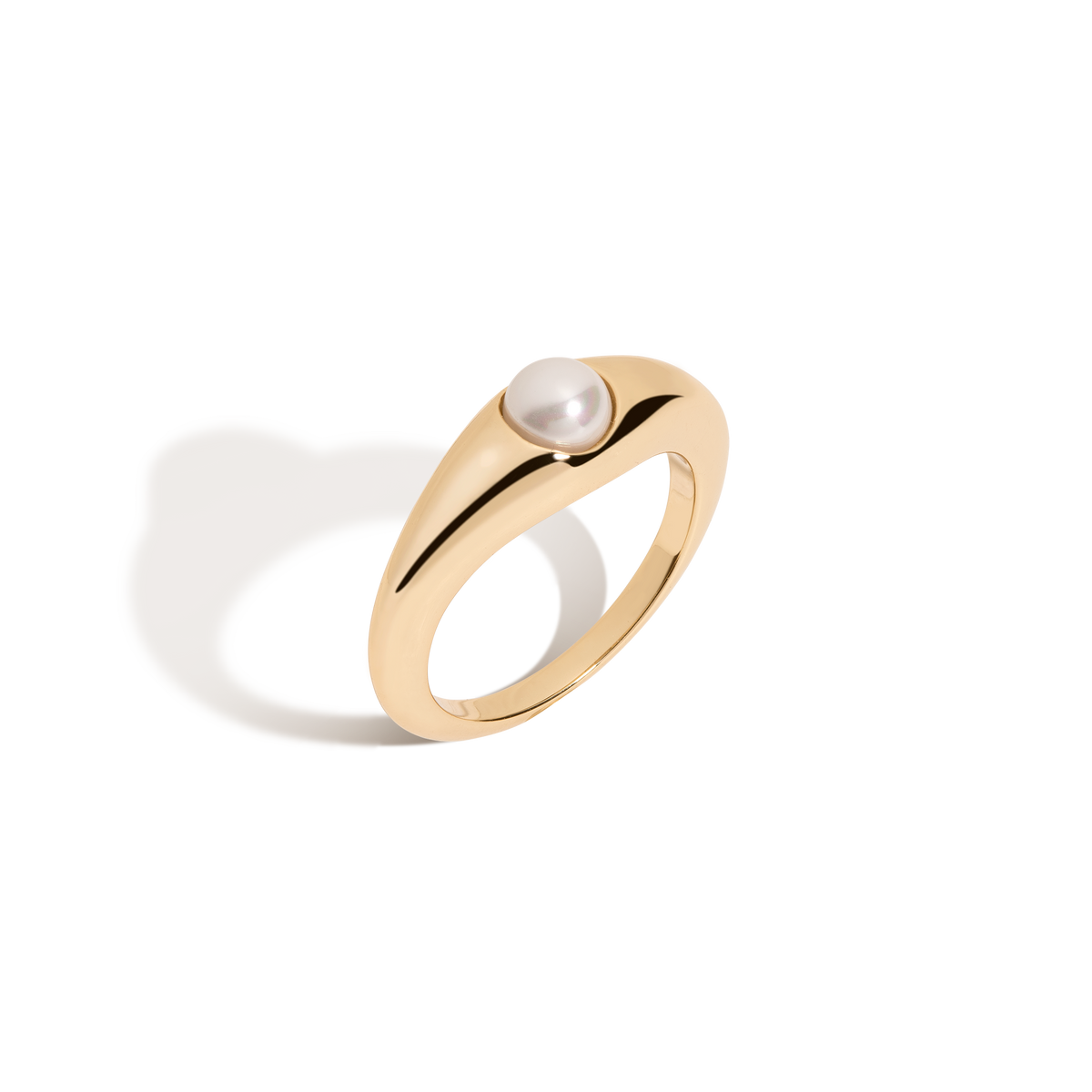 Pearl Bud Ring Vermeil Yellow Gold 