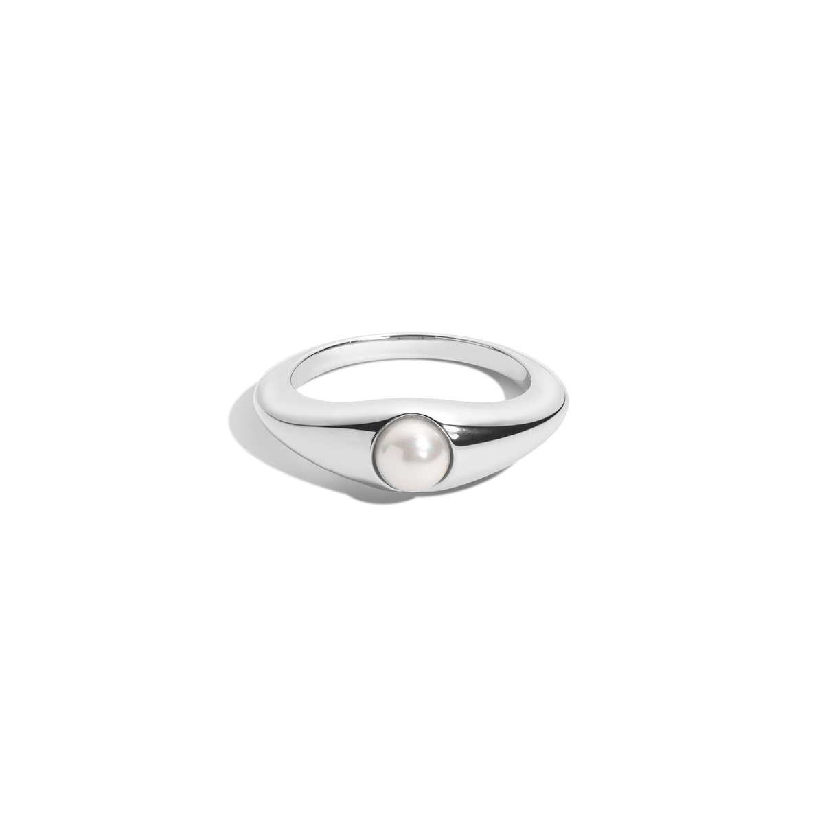 Pearl Bud Ring Vermeil White Gold First