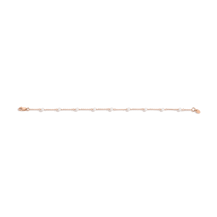 Classic Pearl Station Bracelet Vermeil 14k 18k Rose Gold 6.5in 7in