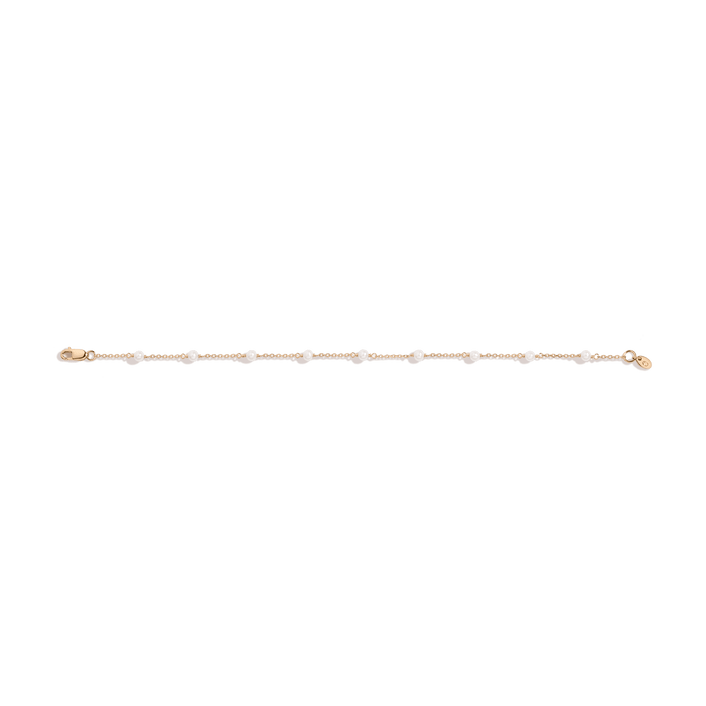 Classic Pearl Station Bracelet Vermeil 14k 18k Yellow Gold 6.5in 7in