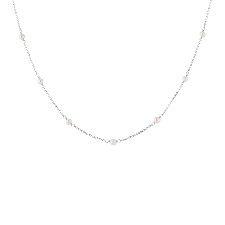 Hydra Delicate Station Necklace, Pearl main image 0