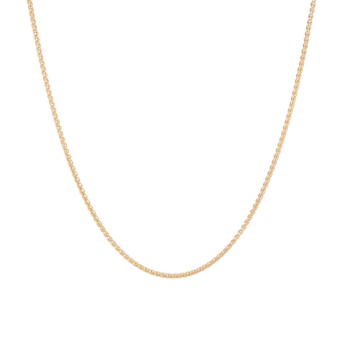 Dainty Wheat Chain Necklace Vermeil Yellow Gold 16in 18in 20in 22in First