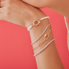 Diamond Cluster Tennis Bracelet