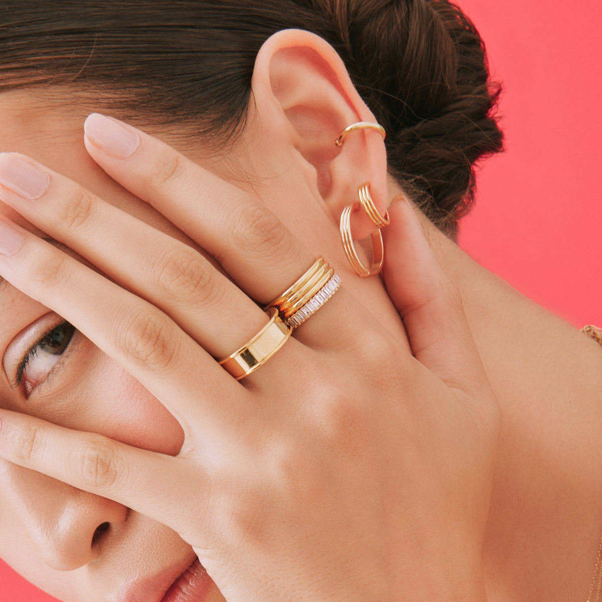 Sparkling Triple Band Ring
