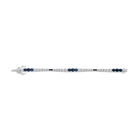 Lab Grown Blue Sapphire and White Sapphire Scalloped Tennis Bracelet