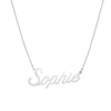 Custom Script Name Necklace Vermeil White Gold First