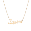 Custom Script Name Necklace Vermeil Yellow Gold First