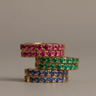 Lab Grown Red Ruby Huggie Earrings
