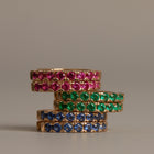 Lab Grown Blue Sapphire Huggie Earrings