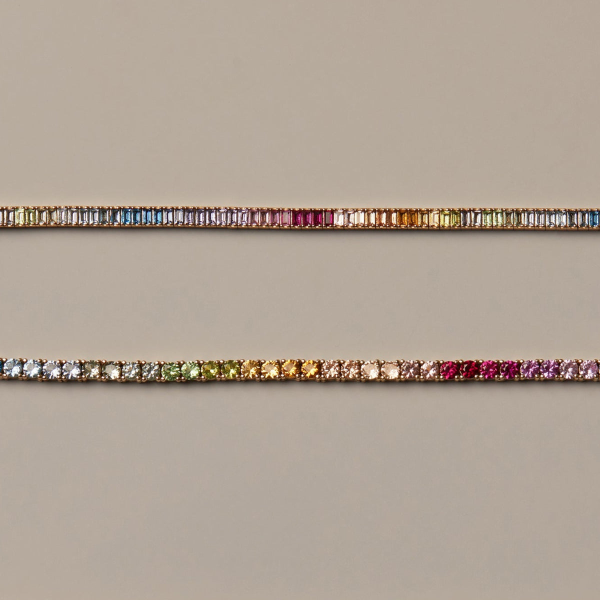 Ombré Rainbow Tennis Necklace