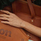 Lab Grown White Sapphire Tennis Racket Bracelet