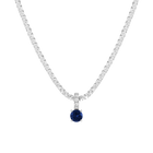 7ct Round Tennis Charm Necklace Set