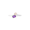 Toi et Moi Gemstone Mini Heirloom Ring - Amethyst & Morganite Vermeil White Gold First