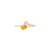 Toi et Moi Gemstone Mini Heirloom Ring - Citrine & Morganite Vermeil Yellow Gold First