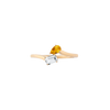 Toi et Moi Gemstone Mini Heirloom Ring - White Topaz & Citrine Vermeil Yellow Gold First