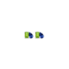Toi et Moi Gemstone Mini Classic Earring - Peridot & Blue Sapphire