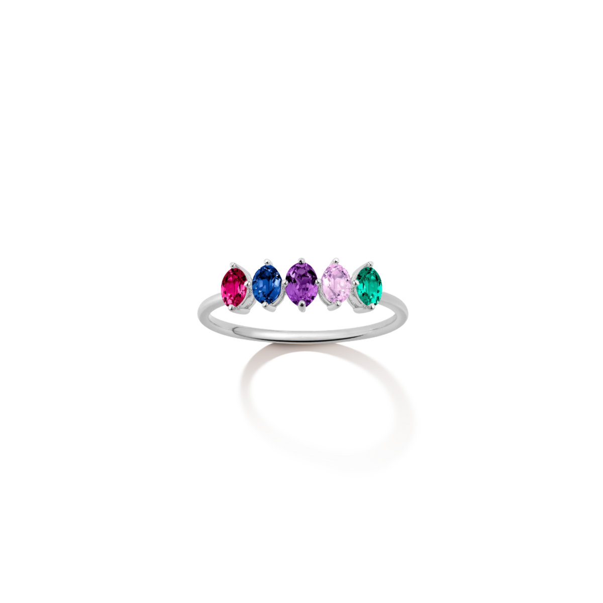 Birthstone Ring Vermeil White Gold First