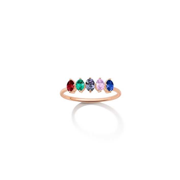 Birthstone Ring Vermeil Rose Gold First