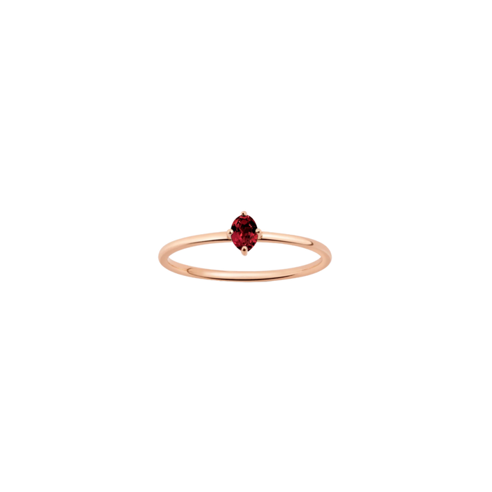 Birthstone Ring Vermeil Rose Gold First