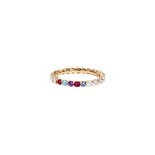 Lab Grown White Sapphire Birthstone Heritage Ring
