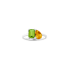 Toi et Moi Gemstone Classic Ring - Peridot & Citrine