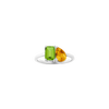 Toi et Moi Gemstone Classic Ring - Peridot & Citrine Vermeil White Gold First