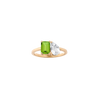 Toi et Moi Gemstone Classic Ring - Peridot & White Topaz 14k Yellow Gold First
