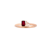 Toi et Moi Gemstone Mini Classic Ring - Garnet & Morganite Vermeil Rose Gold First