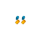 Toi et Moi Gemstone Mini Heirloom Earring - Citrine & London Blue Topaz