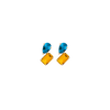 Toi et Moi Gemstone Mini Heirloom Earring - Citrine & London Blue Topaz Vermeil Yellow Gold Single First
