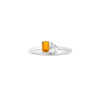 Toi et Moi Gemstone Mini Classic Ring - Citrine & White Topaz