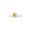 Toi et Moi Gemstone Mini Classic Ring - Citrine & White Topaz Vermeil White Gold First