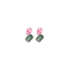 Toi et Moi Gemstone Mini Heirloom Earring - Green Tourmaline & Pink Tourmaline Vermeil Yellow Gold Single First
