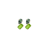 Toi et Moi Gemstone Mini Heirloom Earring - Peridot & Green Tourmaline 14k Yellow Gold Single First