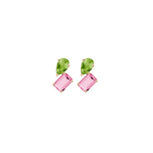 Toi et Moi Gemstone Mini Heirloom Earring - Pink Tourmaline & Peridot