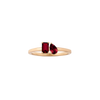 Toi et Moi Gemstone Mini Classic Ring - Garnet & Garnet Vermeil Yellow Gold First