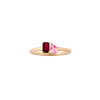 Toi et Moi Gemstone Mini Classic Ring - Garnet & Pink Tourmaline Vermeil Yellow Gold First