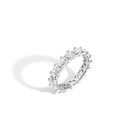 Lab Grown White Sapphire Trillion Eternity Ring