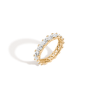 Lab Grown White Sapphire Trillion Eternity Ring