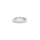 Lab Grown White Sapphire Trillion Eternity Ring